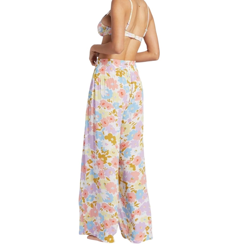 Billabong Split Spirit Floral Wide Leg Pants NWT Small Boho - Picture 3 of 10